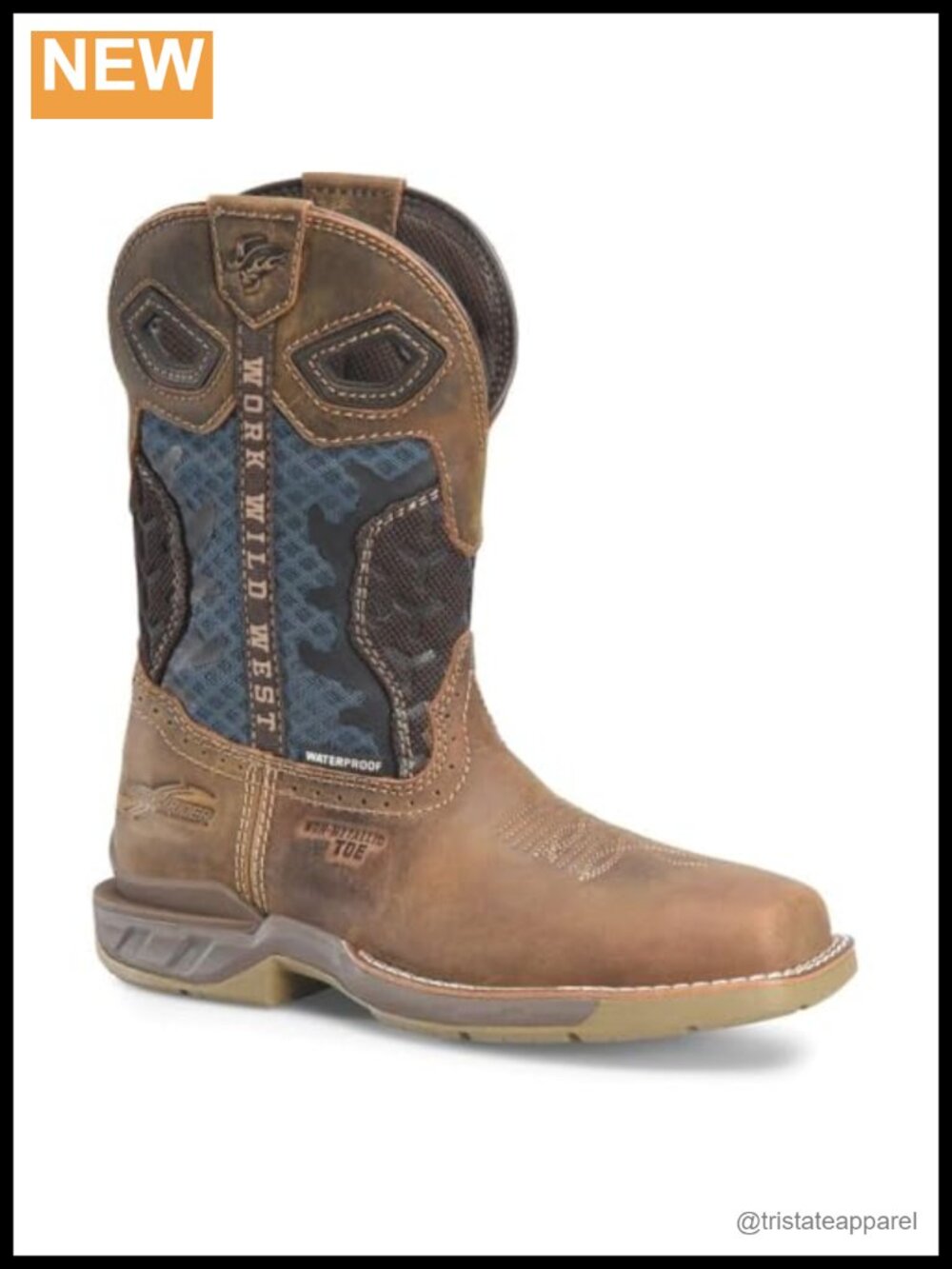 Waterproof Composite Toe Roper Boots Women's EH Rated Leather Square Toe Work